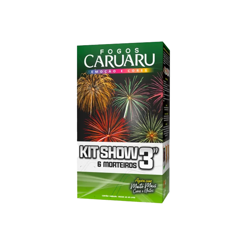 KIT SHOW COM 6 MORTEIROS 3'' - FOGOS CARUARU