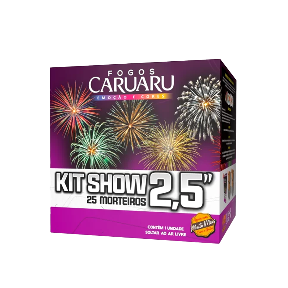 KIT SHOW COM 25 MORTEIROS 2,5'' - FOGOS CARUARU