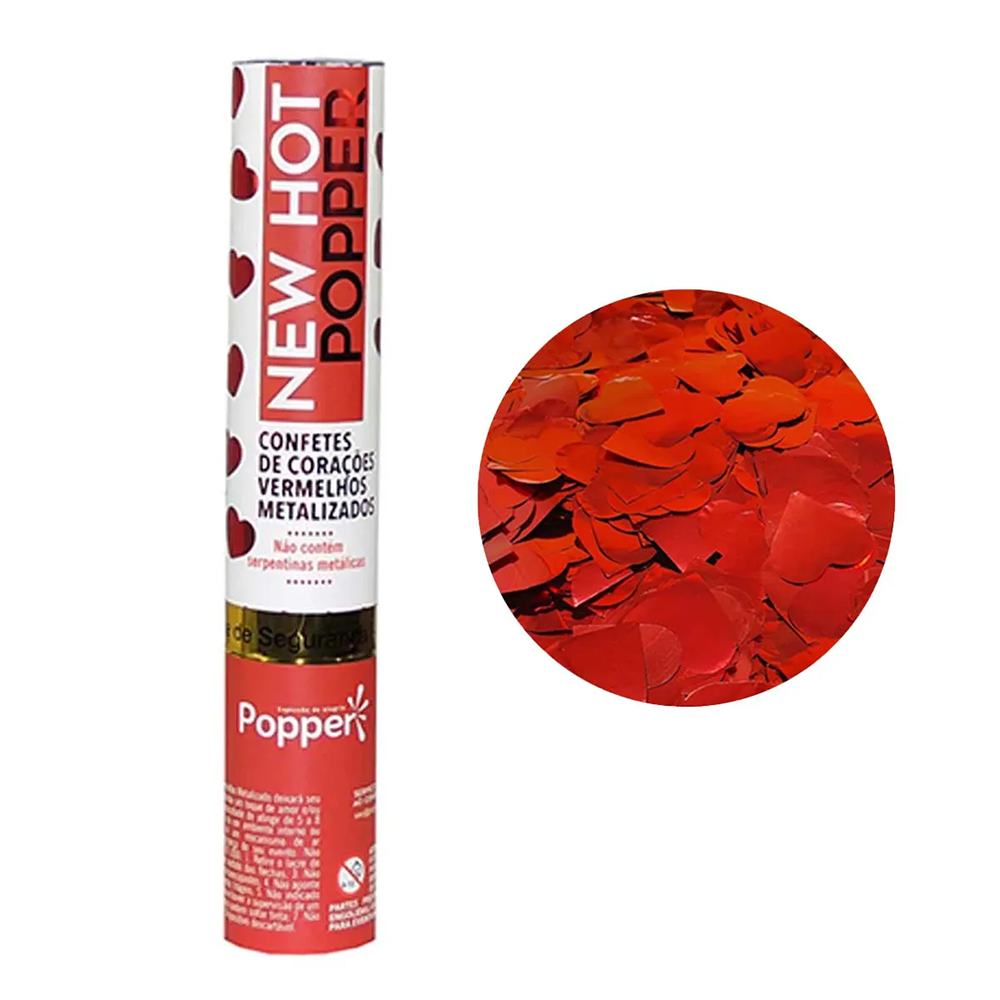 NEW HOT POPPER CORAÇÕES METÁLICOS 30CM