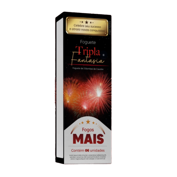 Foguete Tripla Fantasia - Fogos Mais - 06 unidades