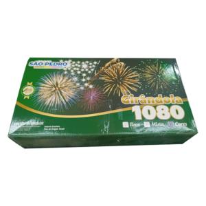 Girândola 1080 tiros / versão cores - Fogos São Pedro