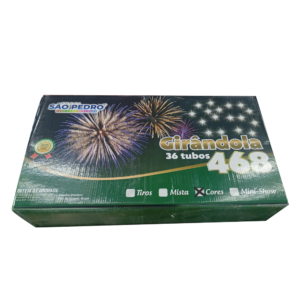 Girândola 468 tiros / 36 tubos / versão cores - Fogos São Pedro