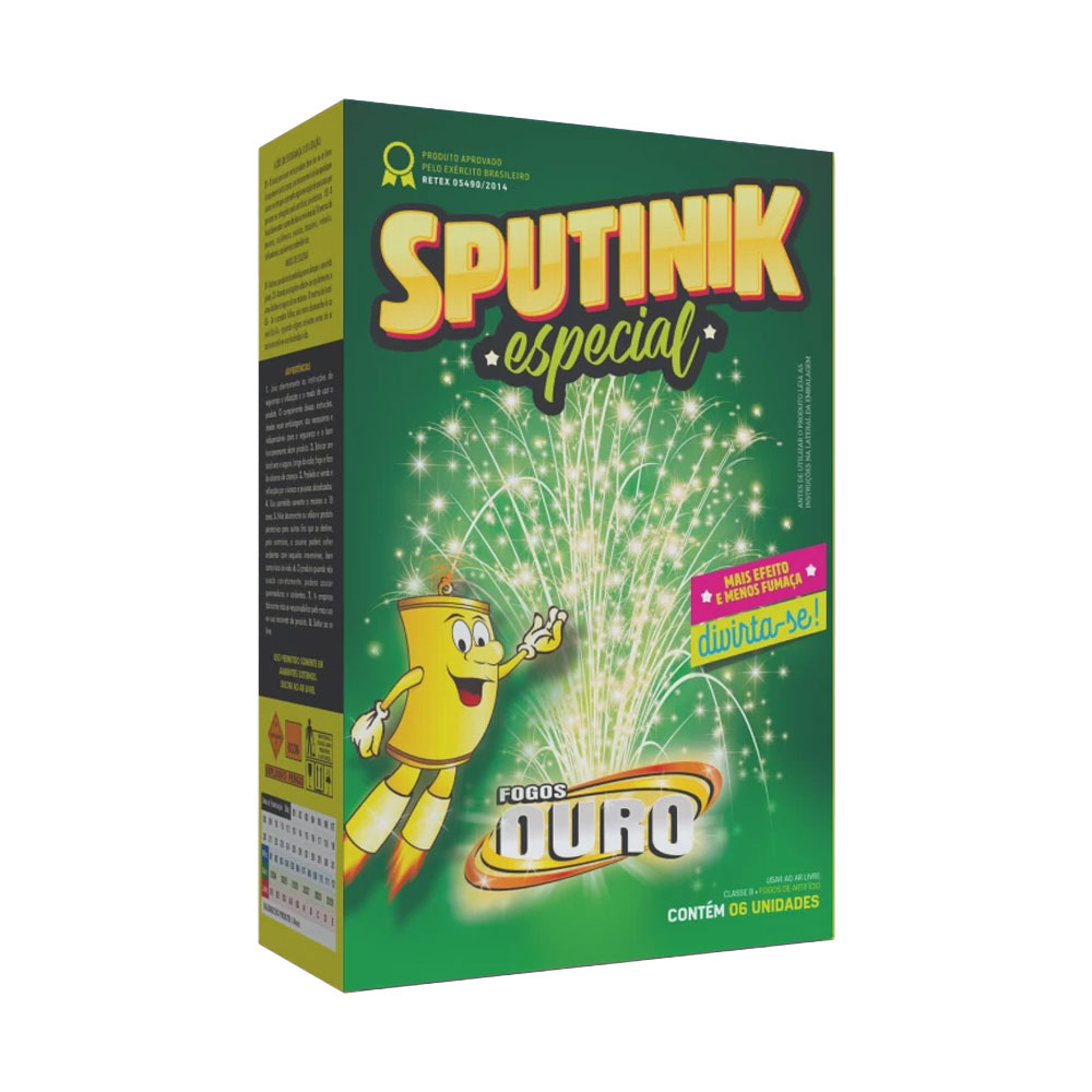 SPUTINIK ESPECIAL 06 UNIDADES - FOGOS OURO