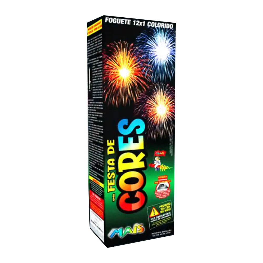 FOGUETE FESTA DE CORES - 12x1 COLORIDO