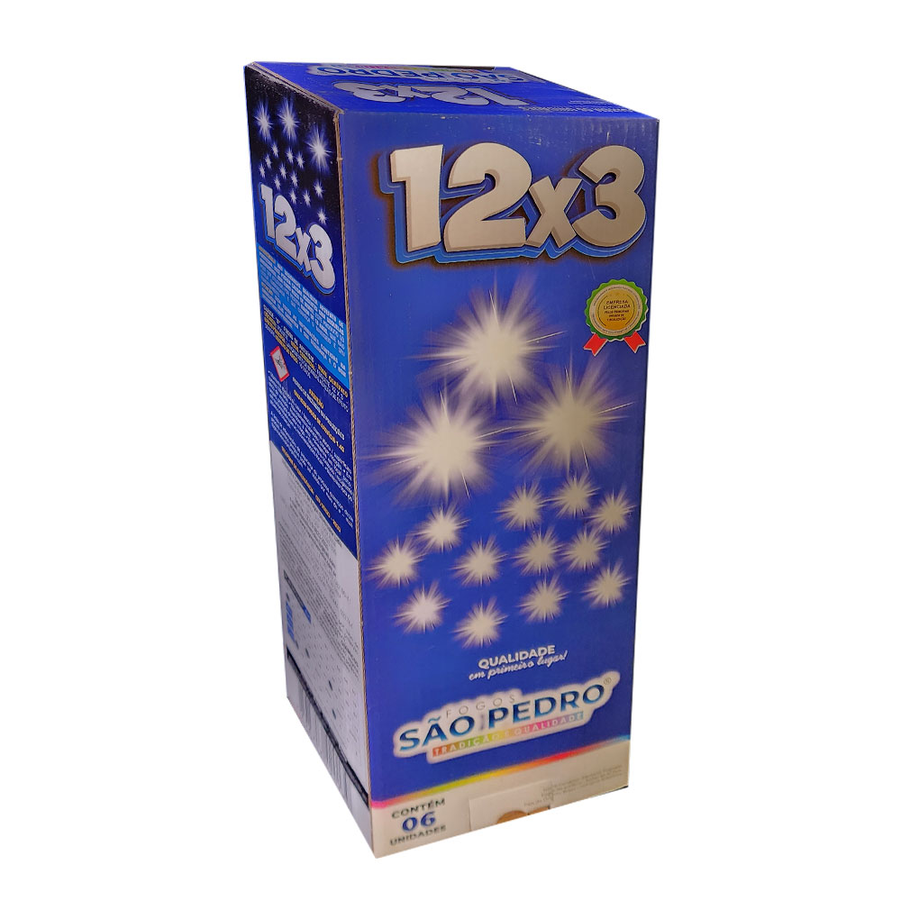 FOGUETE 12X3 - 06 UNIDADES - SÃO PEDRO