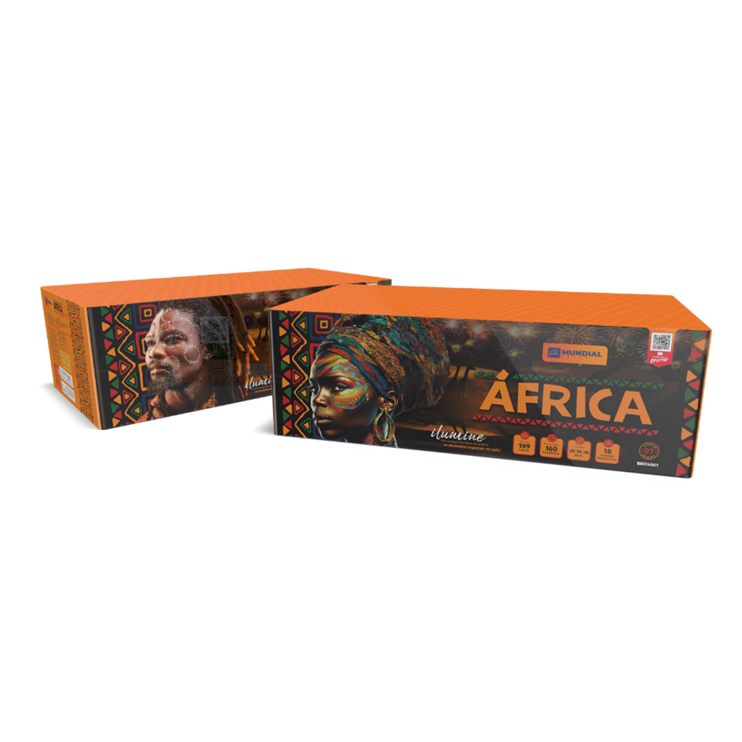 Torta África 199 tubos - Mundial Fogos