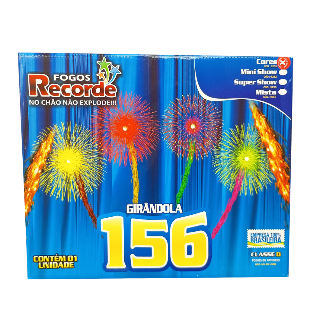 GIRÂNDOLA 156 CORES - FOGOS RECORDE
